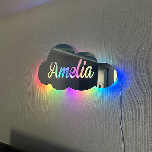Personalised Mirror LED Wall Decor