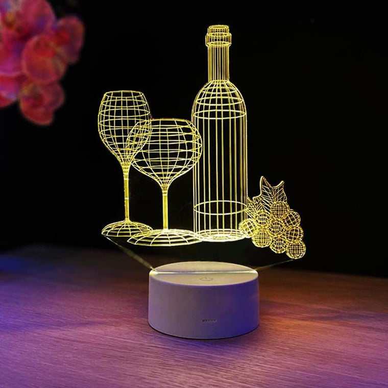 Wine 3D illusion lamp
