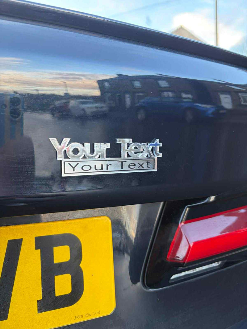 Personalised 3D Car Badge
