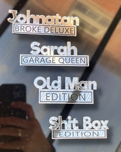 Personalised 3D Car Badge