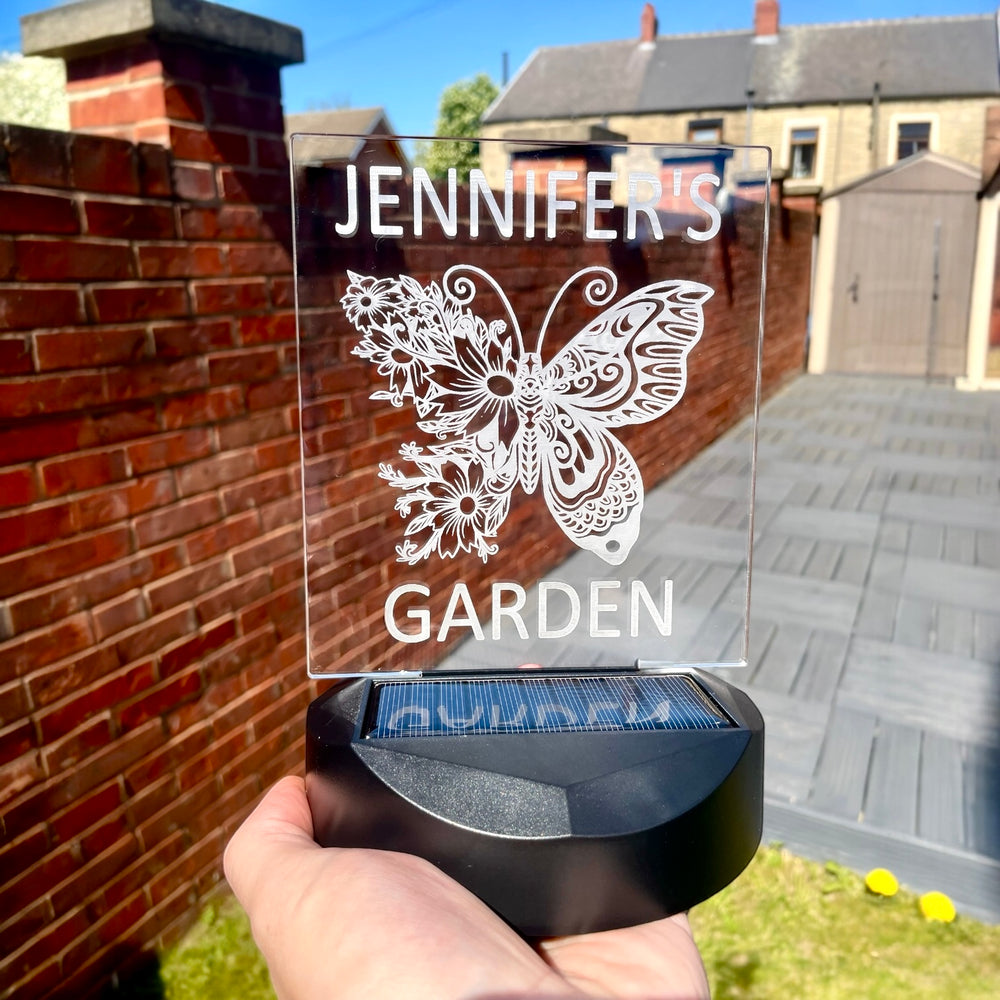 Personalised LED Solar Garden Sign