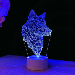 Wolf 3D illusion lamp