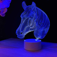 Horse 3D illusion lamp