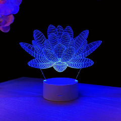 Lotus 3D illusion lamp