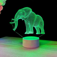 Elephant 3D illusion lamp