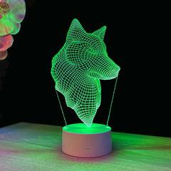 Wolf 3D illusion lamp