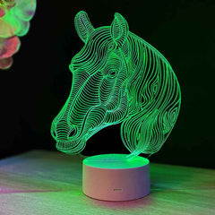 Horse 3D illusion lamp