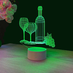 Wine 3D illusion lamp