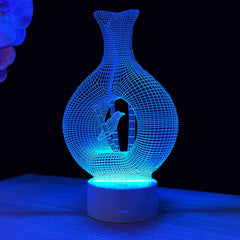Vase 3D illusion lamp