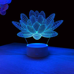 Lotus 3D illusion lamp