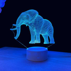 Elephant 3D illusion lamp
