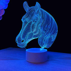 Horse 3D illusion lamp
