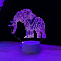 Elephant 3D illusion lamp