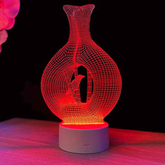 Vase 3D illusion lamp