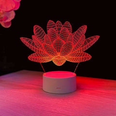 Lotus 3D illusion lamp