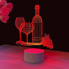 Wine 3D illusion lamp