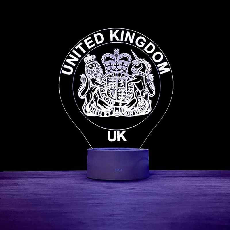 British Coat Of Arms Lamp