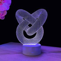 Love Knot 3D illusion lamp