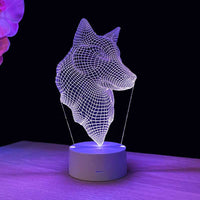 Wolf 3D illusion lamp