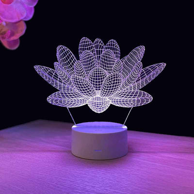 Lotus 3D illusion lamp