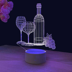Wine 3D illusion lamp