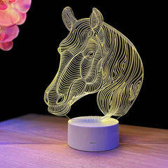 Horse 3D illusion lamp
