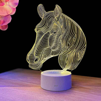 Horse 3D illusion lamp