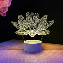 Lotus 3D illusion lamp