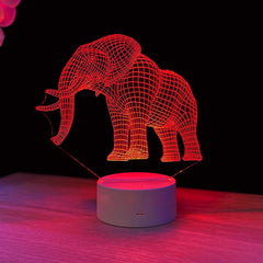 Elephant 3D illusion lamp
